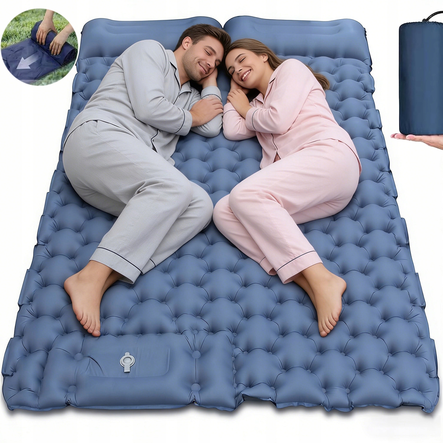 Matrace Ultralehká Turistická Kempingová Podložka 200X130X8 CM S Polštářem