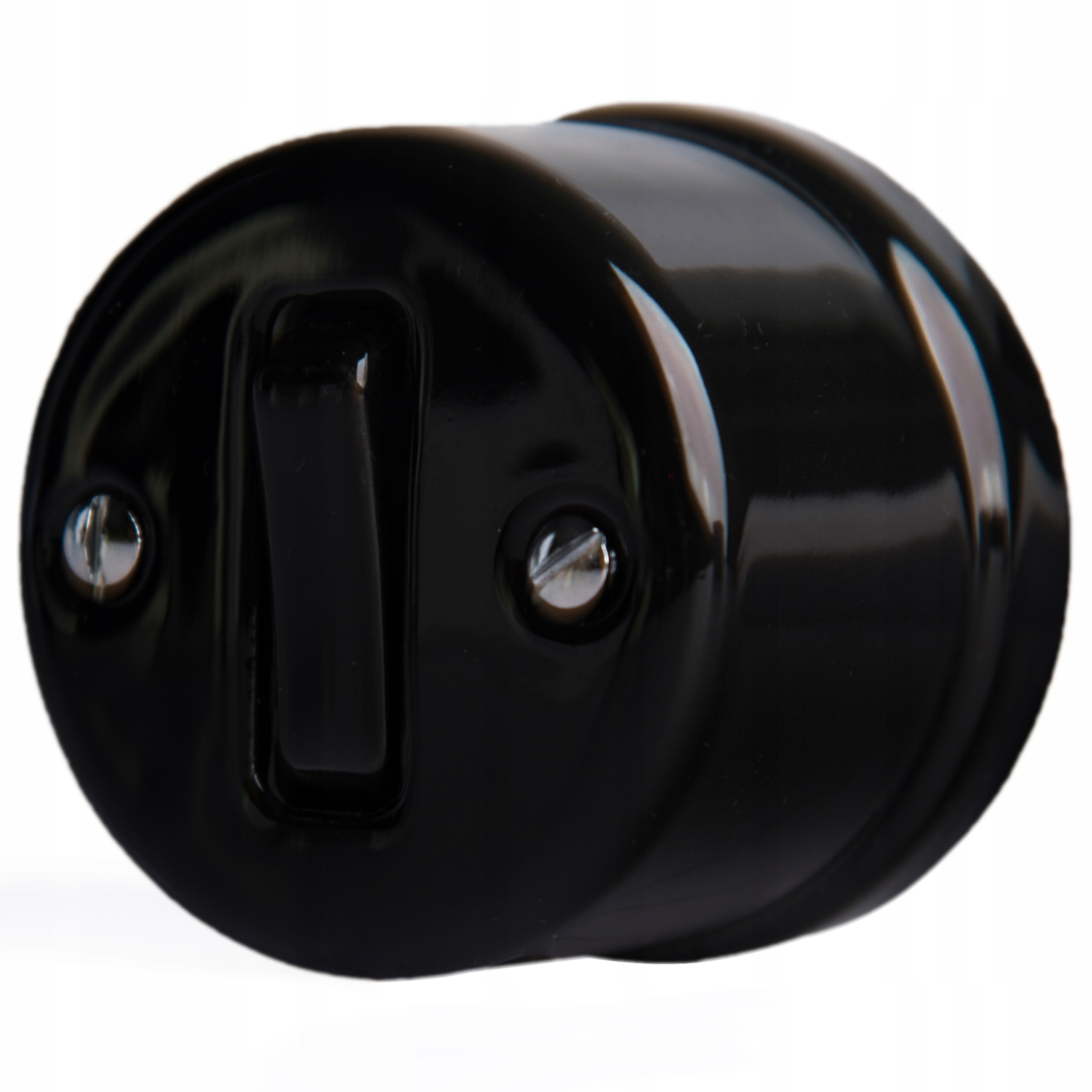 Keramický Nástěnný Vypínač, Jednokolejný, Klávesový, Černý