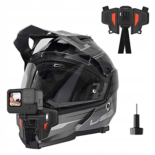 Uchwyt Na Kask Motocyklowy Do GoPro Insta360 Antyposlizgowy Silikon FUNPRO — miniatura 2