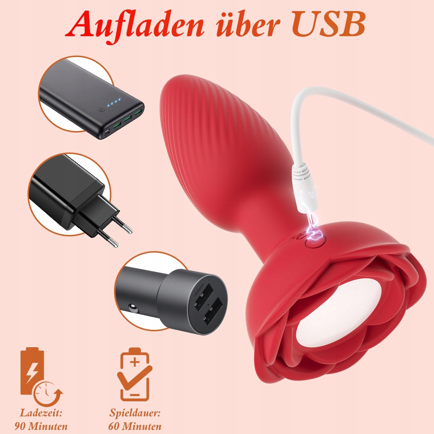 APP Wibrator Analny Dla Mężczyzn Z LED, 10 Trybów Wibracji — miniatura 7