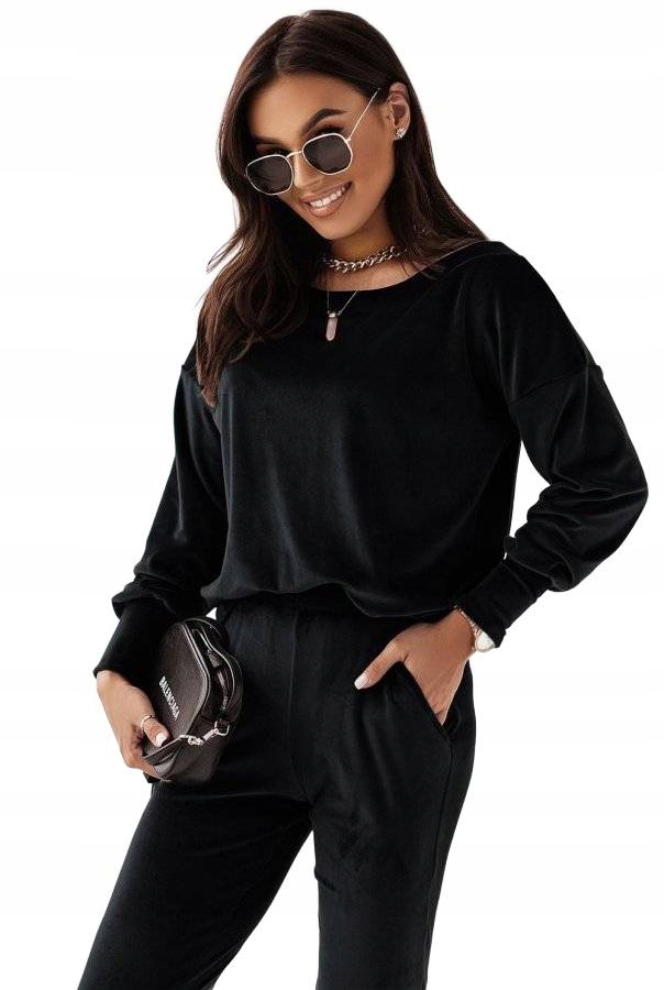Černá Tepláková Souprava Z Měkkého Veluru Kanava 5XL/6XL