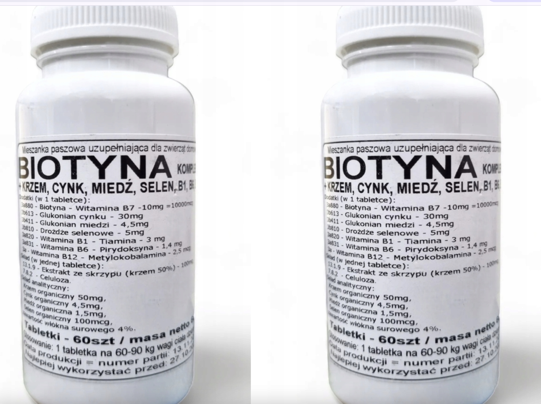 Podkowa Biotyna Kompleks 60 Tabletek Podkowa