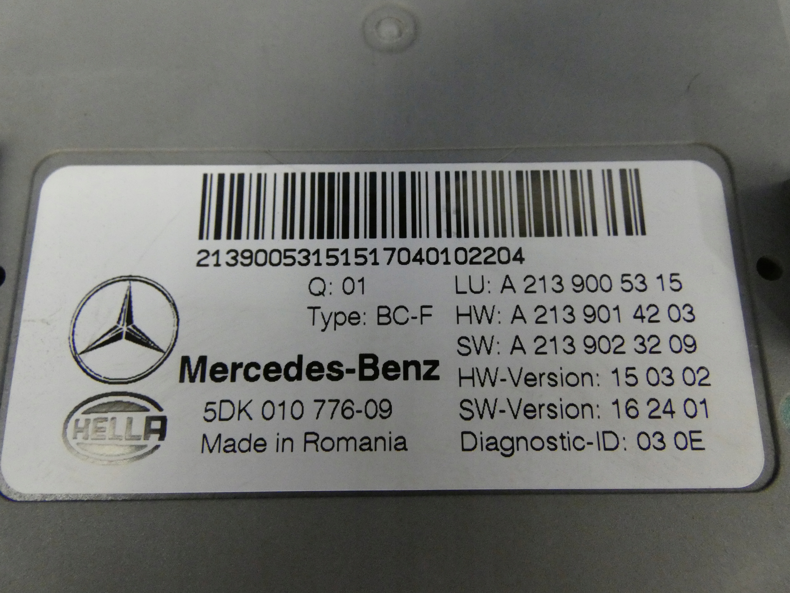 MERCEDES E KLASA W213 C W205 module control unit SAM