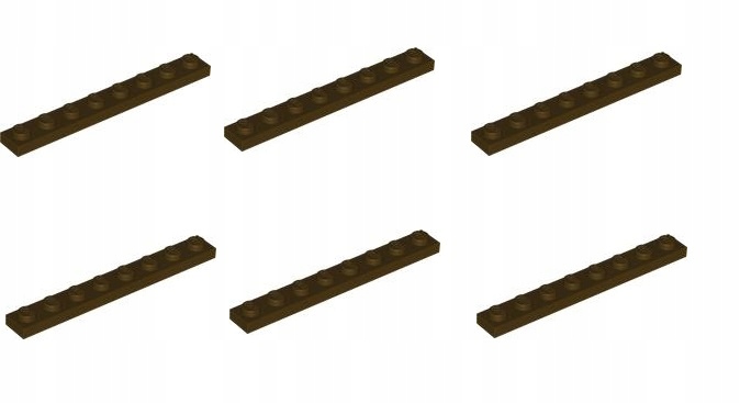 

Lego płytka 1x8 ciemny brązowy 4519946 3460 -6 szt