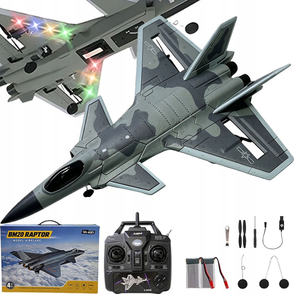 Samolot zdalnie sterowany Model myśliwca J-20 RC 4 Kanały Latający 1:72