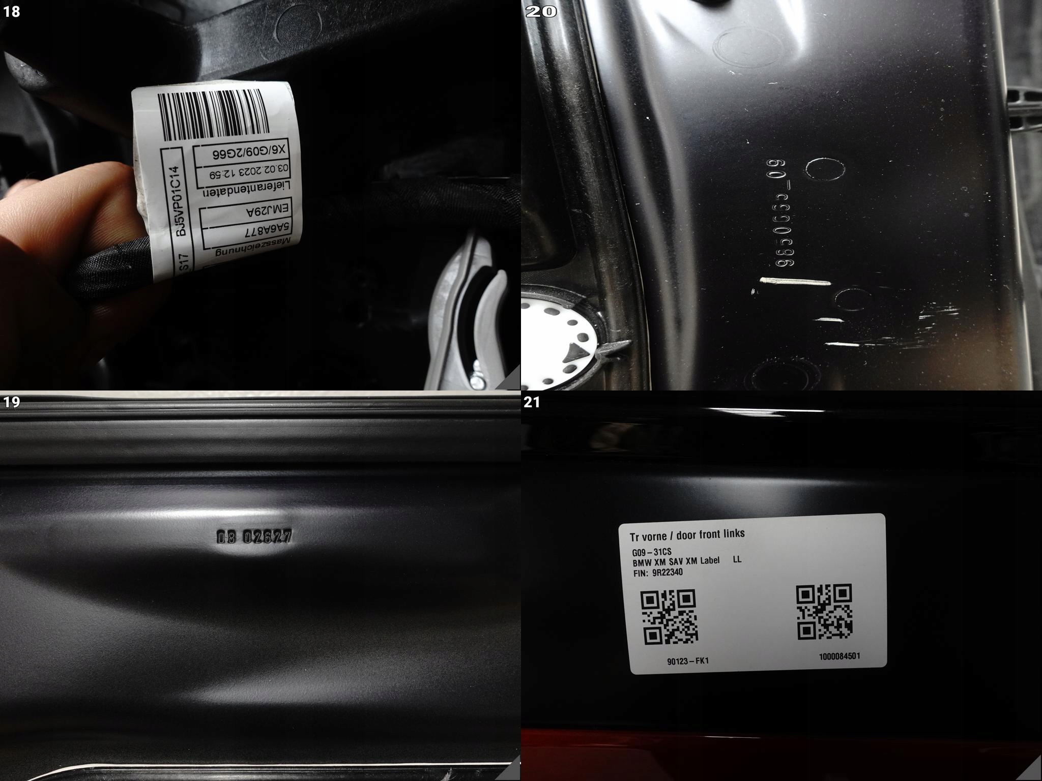BMW XM G09 XM Label Red 23- door + window mouldings handle front left P95/9