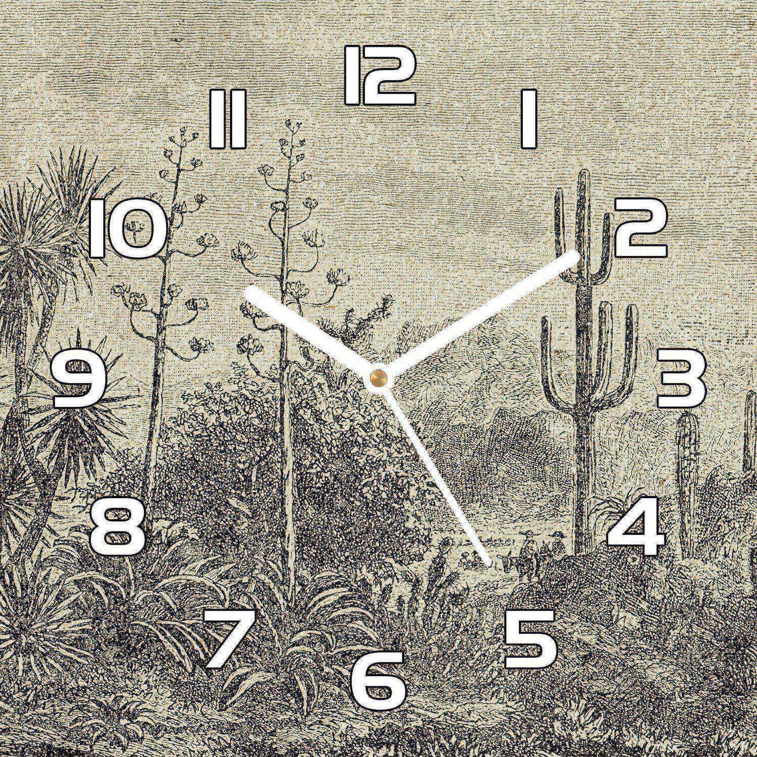 

Zegar na szkle Pejzaż meksykańskai pustynia 30x30c