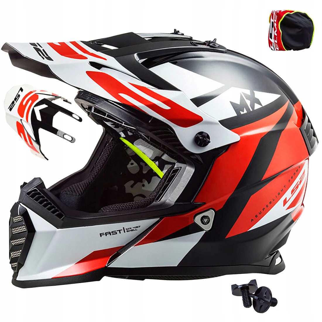 

Kask Enduro Cross LS2 MX437 Fast Evo Strike r 3XL