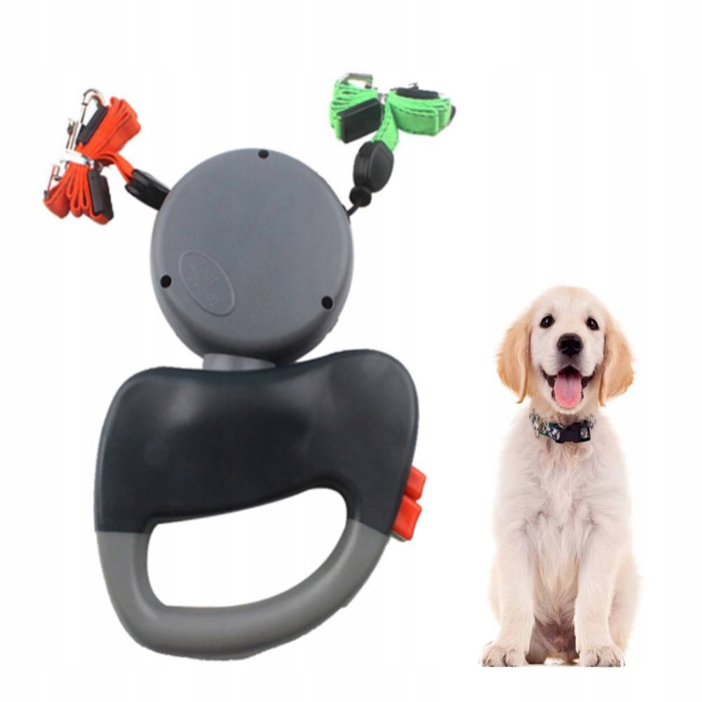 Levně Automatické Zatahovací Dvojité Vodítko Lano Pro Psy 300CM