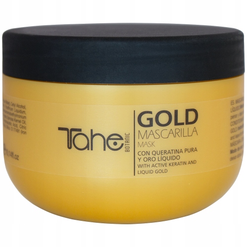 Tahe Gold Mask, Maska z aktywną keratyną i płynnym złotem 300ml