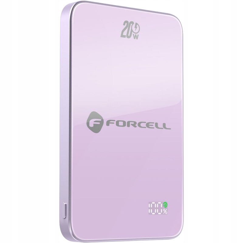 Powerbanka pro MagSafe 5000 mAh Qi 15W Forcell rychlá, tenká, kompaktní, Usb-c