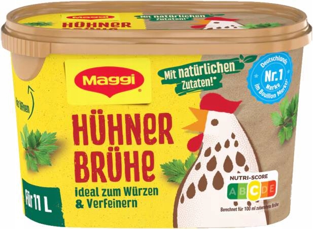 Maggi Huhner Bruhe Drůbeží vývar Polévka s omáčkami 1,386 kg Prášek 66 L Německo