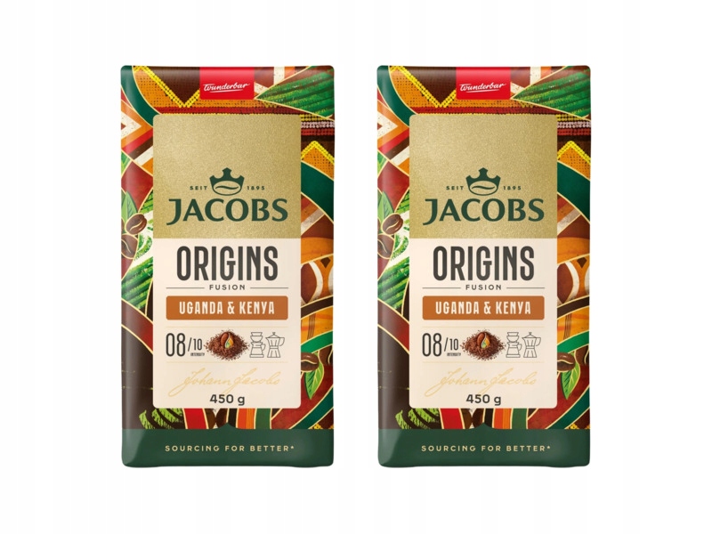 Kawa mielona Jacobs Origins Fusion Uganda & Kenya 2 x 0.45 kg