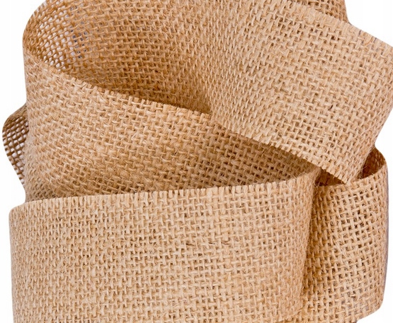 Taśma wstążka Jutowa Naturalna Gruba 4CM metr bieżący 1180