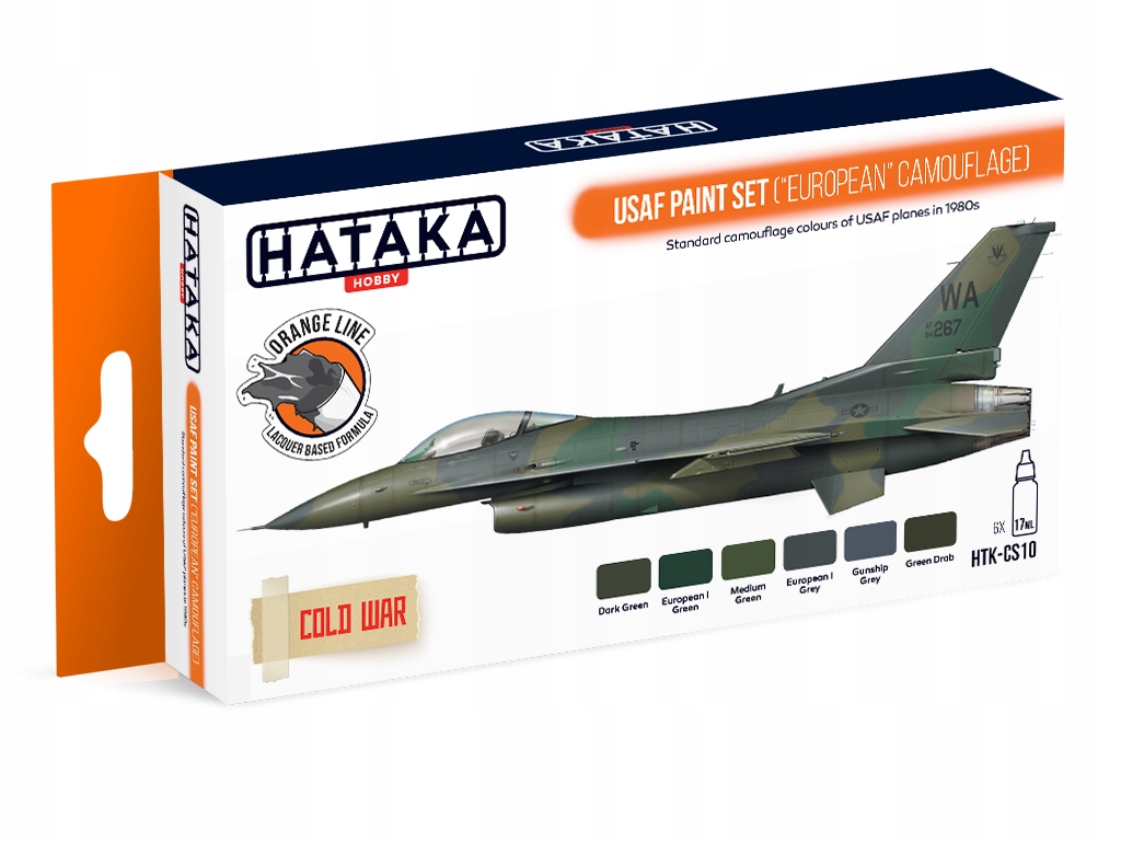 Sada barev Usaf Paint Set (European Camouflage) 6 x 17 ml Hataka CS10