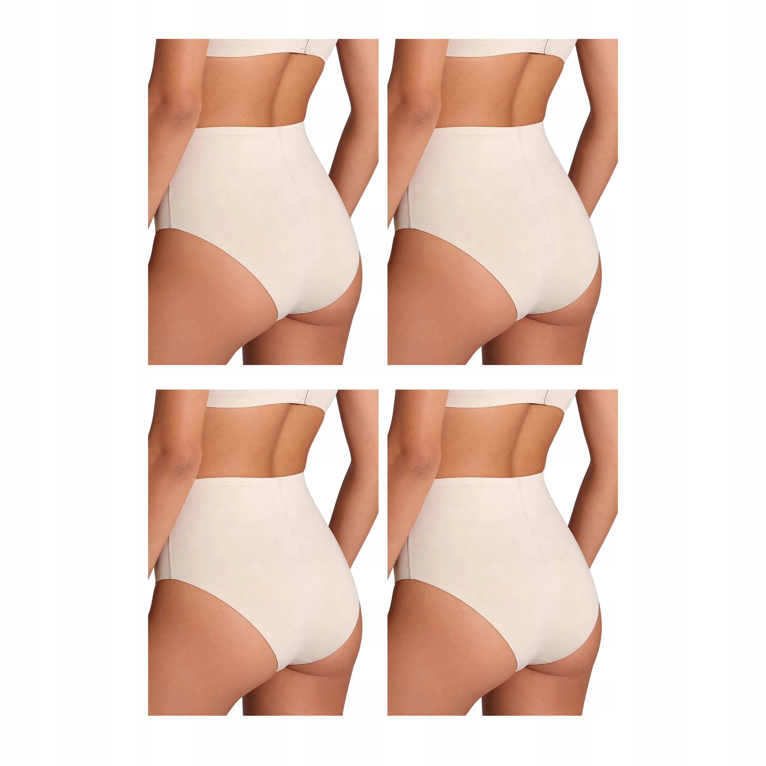4 ks Kalhotky s vysokým pasem 445L Touch Lormar 4x Milk L