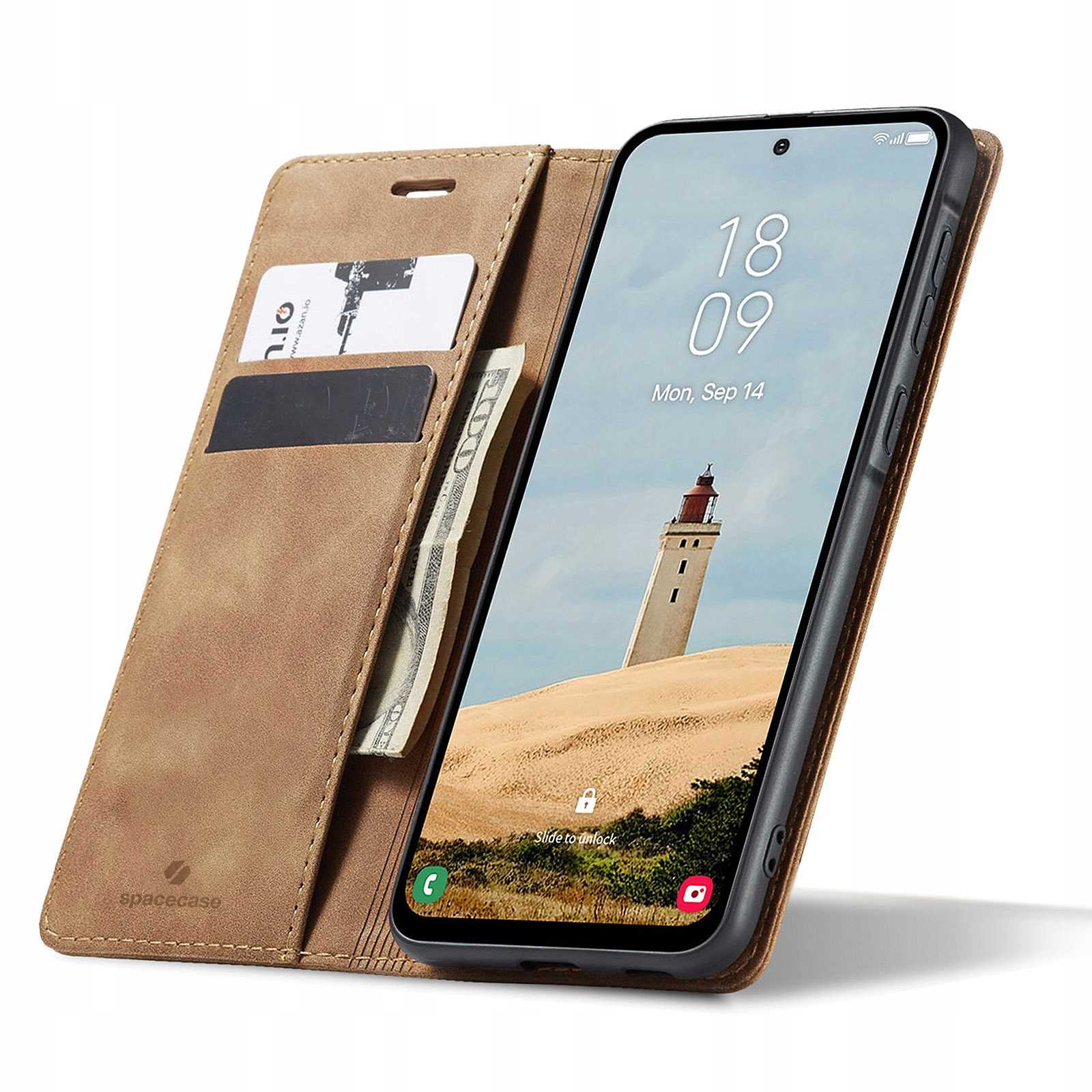 Spacecase Wallet Galaxy A56 světle hnědá