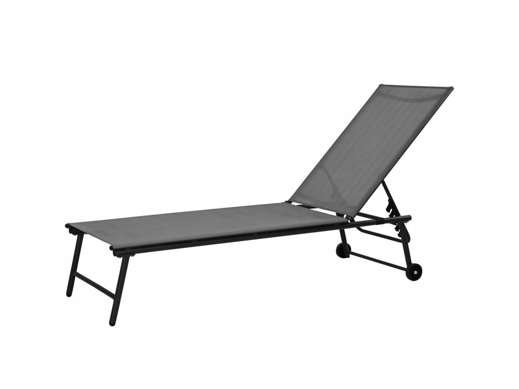 Bazénové lehátko, 185 x 57 x 31 cm, čierne