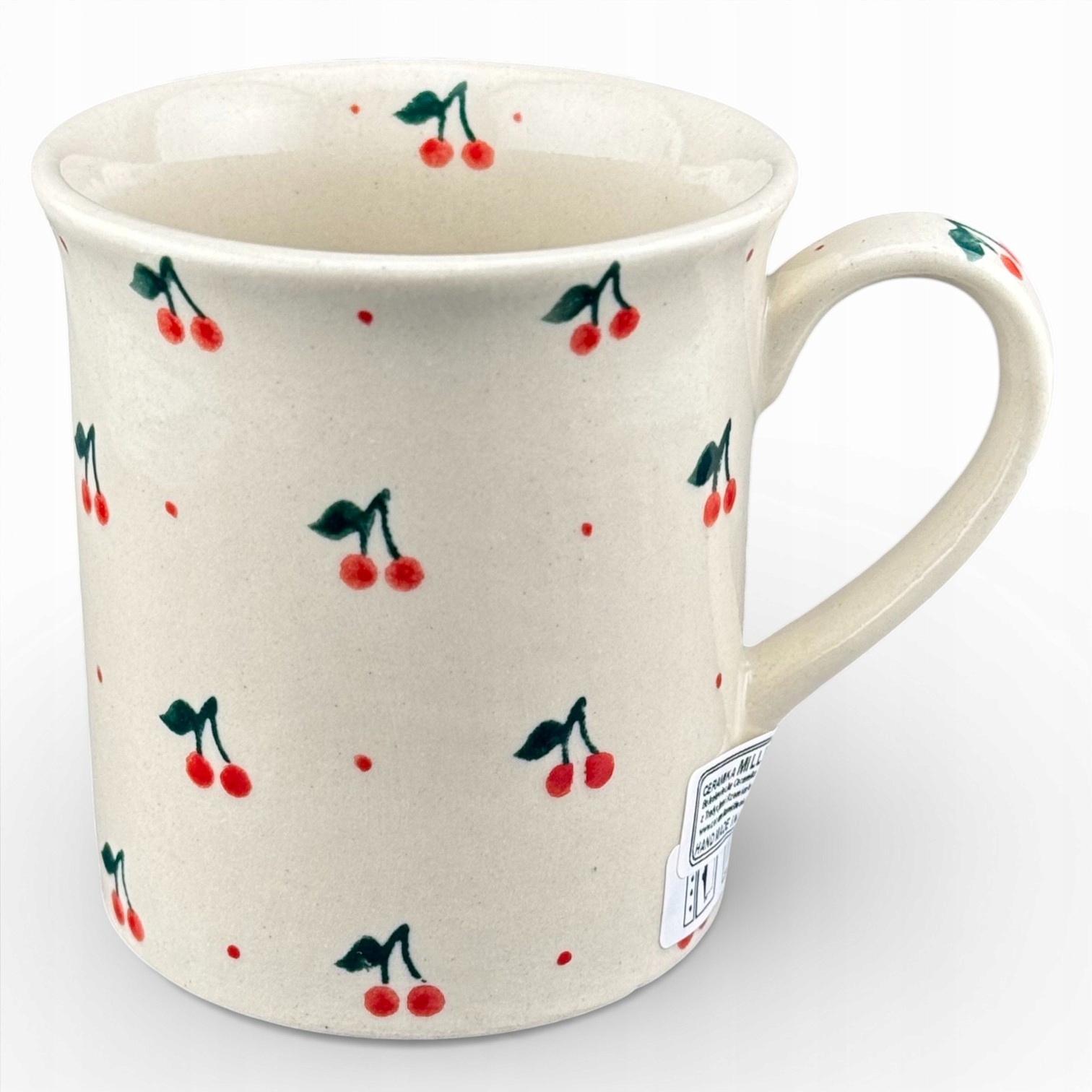 Kubek Mirek 260 ml Wiśnie wisienki dek. 205 Ceramika Bolesławiec