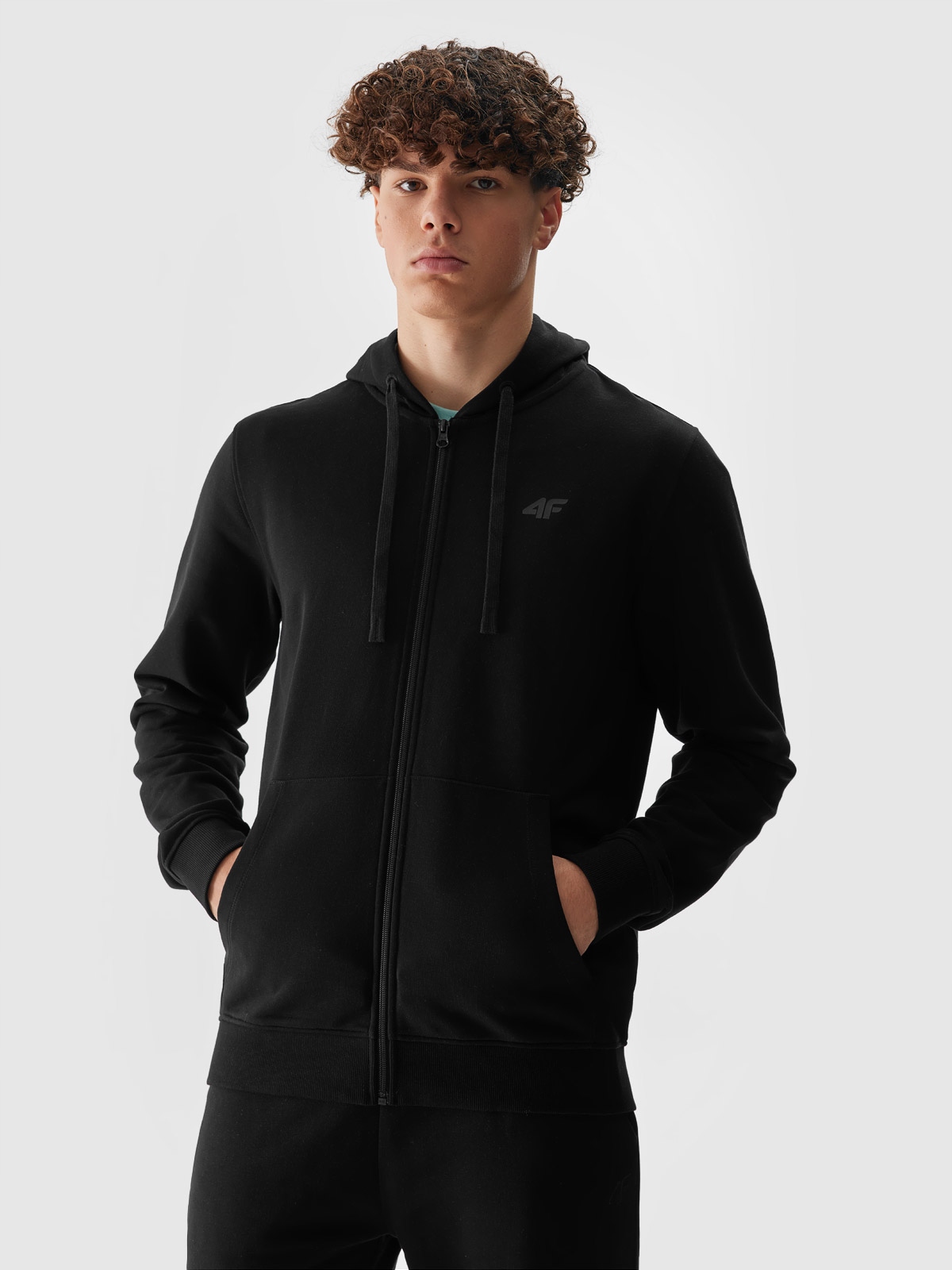 BLUZA MĘSKA 4F DRESOWA SPORTOWA ROZPINANA Z KAPTUREM SS24 TSWSM0951 Marka 4F