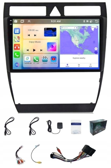 Navigační Rádio Android Audi A6 C5 1997-04 Wifi Usb Bt Gps Carplay 4GB 64GB
