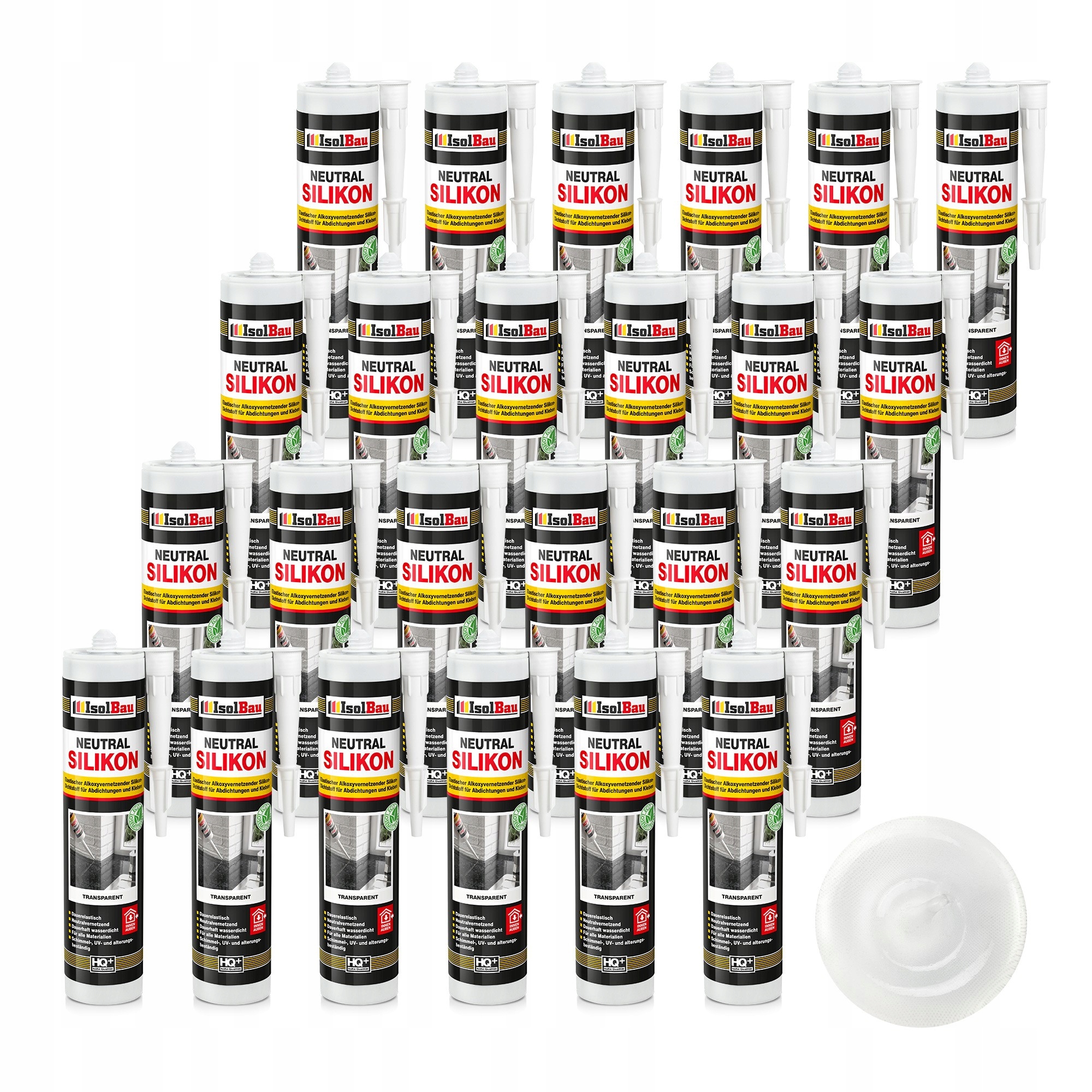 Silikon Neutrální Transparentní 24 x 300 ml do koupelen Kuchyně Kamene