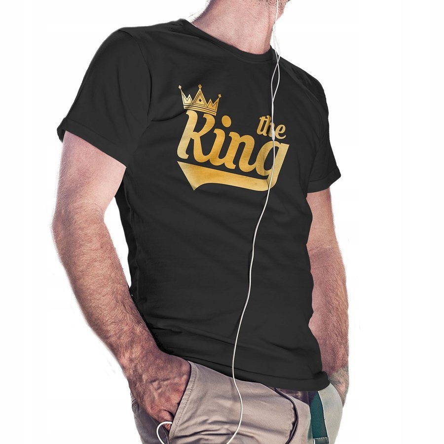 

Koszulka walentynkowa dla niego - King, czarna 5XL
