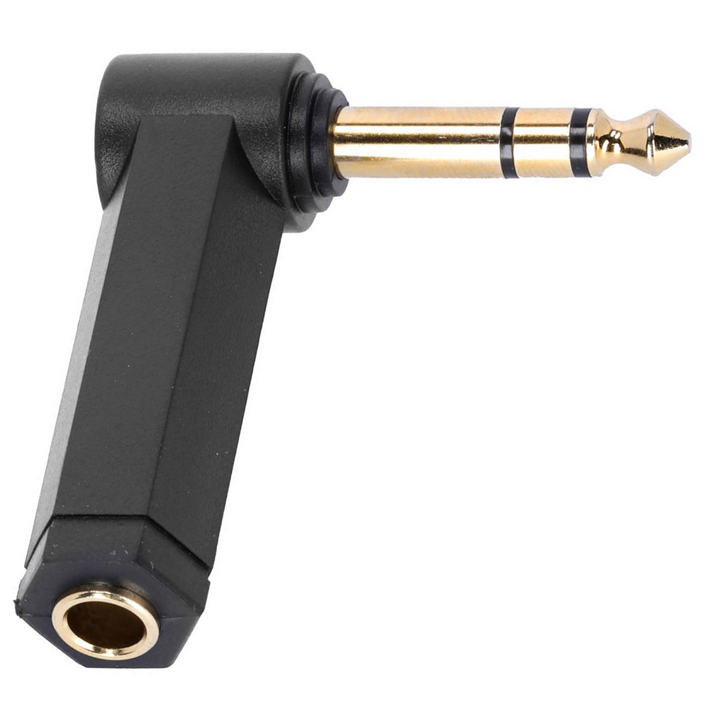 ADAM HALL ADAPTER JACK 6,3MM STEREO CZARNY KĄTOWY