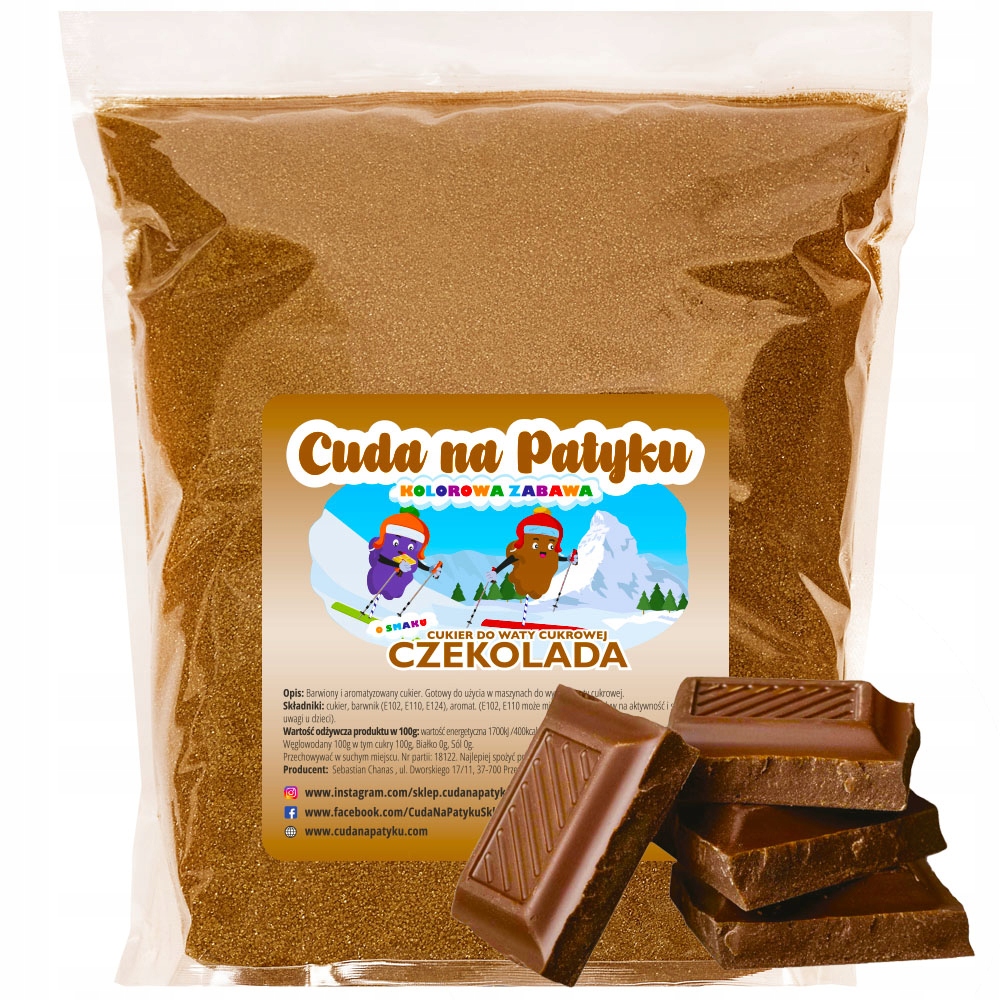

1 Kg Cukier do waty cukrowej kolorowy Czekolada