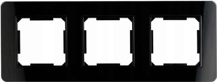 

Ramka potrójna, szklana, czarna, Quad Electromalt