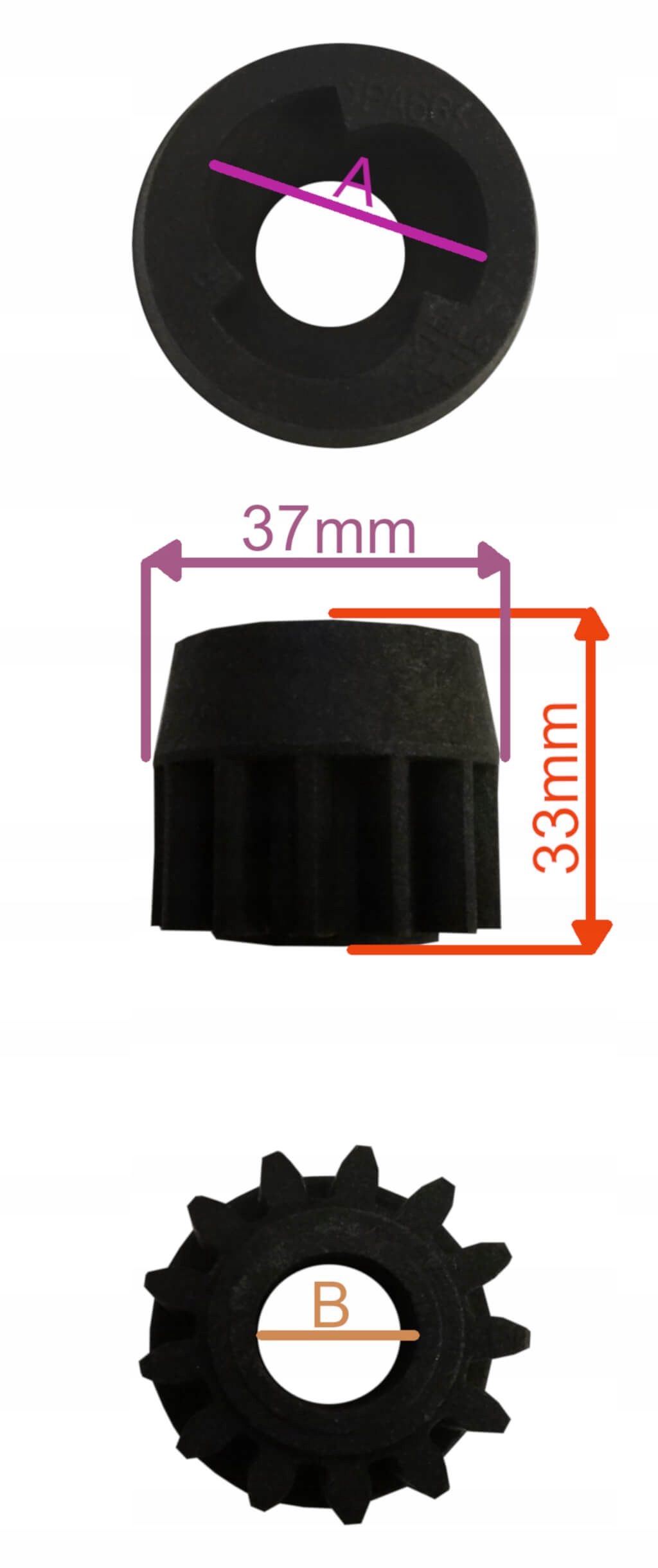 ZĘBATKA NAPĘDOWA KOŁA PRAWA 13Z GRIZZLY HRM300 400 Typ zębatka