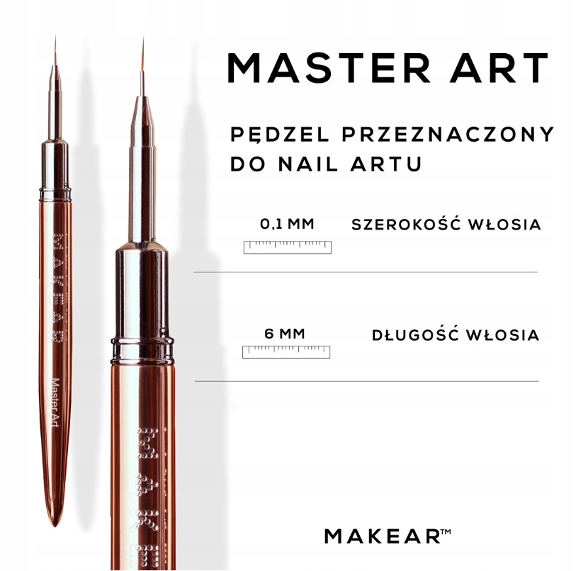 MAKEAR PĘDZEL DO ZDOBIEŃ MASTER ART MANICURE EAN (GTIN) 5907508485269