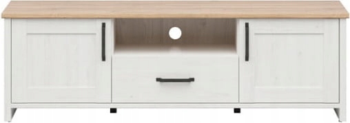 

Szafka pod Telewizor Biała Loksa Black Red White