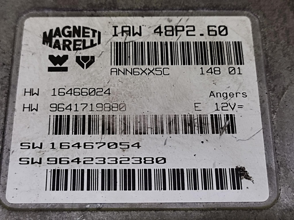 PEUGEOT 206 1.1 unité de commande électronique uce moteur 9642332380
