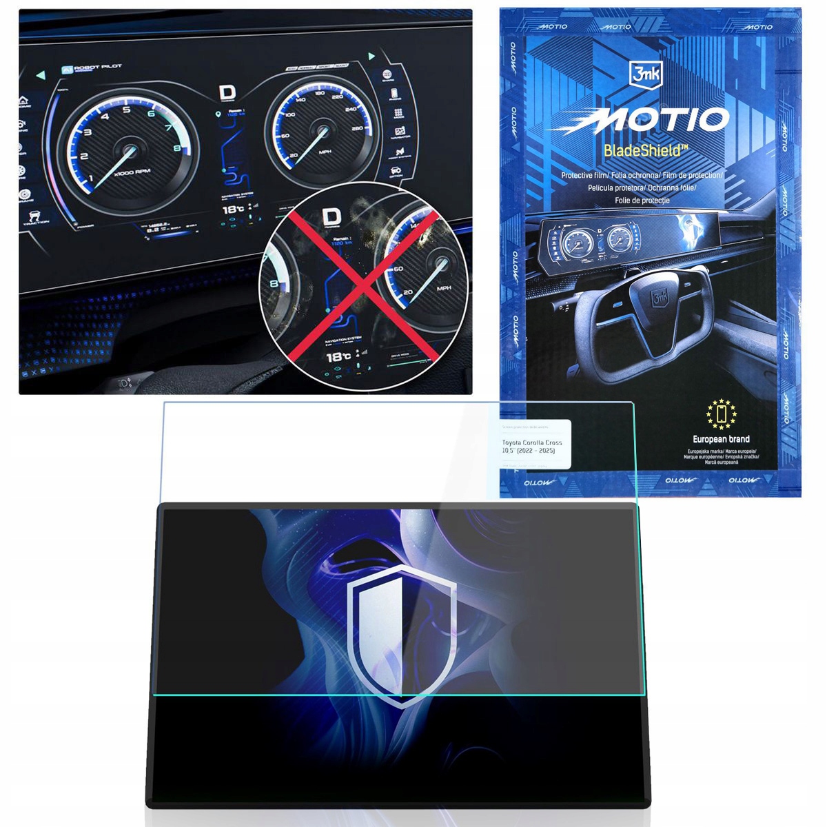 3mk Shield Matná Fólie na displej pro Toyota Corolla Cross 10.5" (2022-2025)