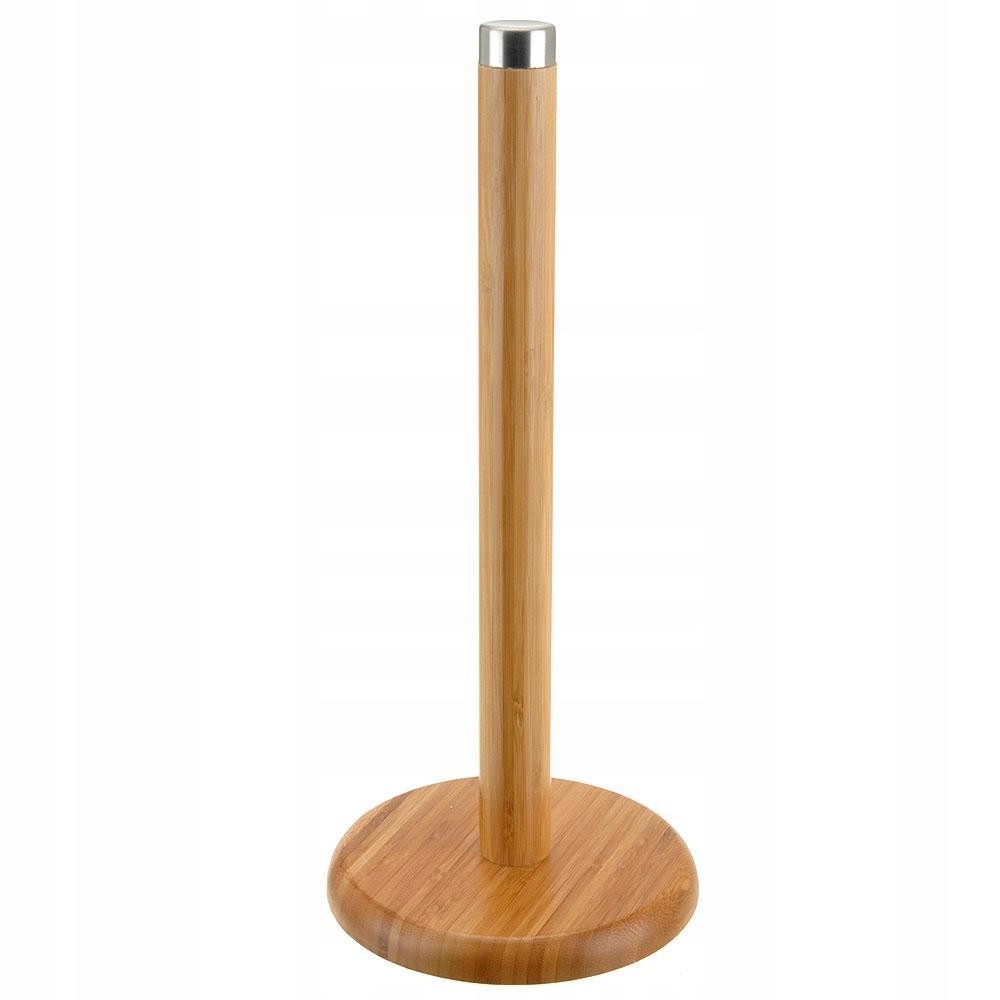 STOJAK KUCHENNY uchwyt na ręcznik papierowy ręczniki BAMBUSOWY trwały 32cm