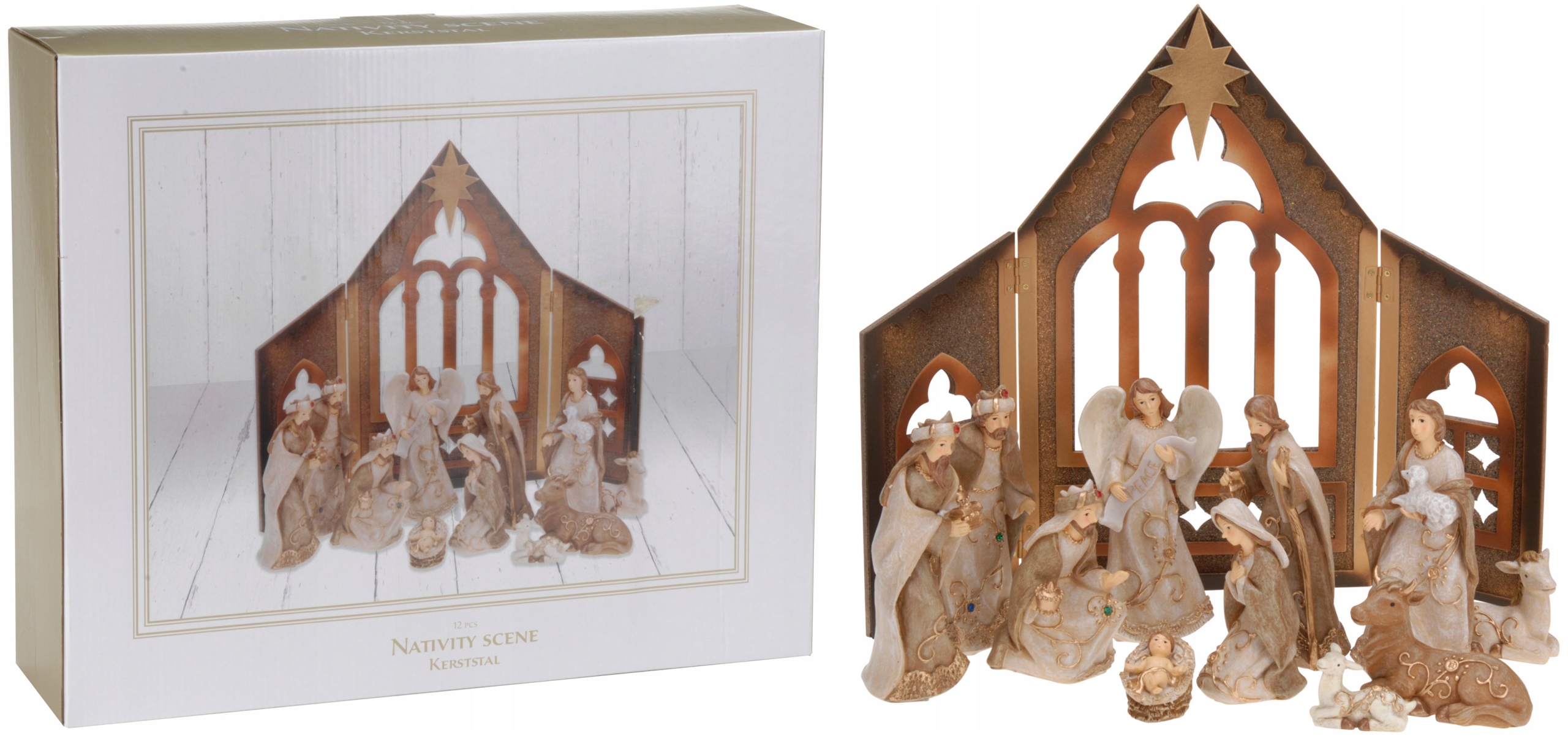 SZOPKA ŚWIĄTECZNA ZESTAW 11 FIGUR 17cm ŚWIĘTA RODZINA Kod producenta 73211