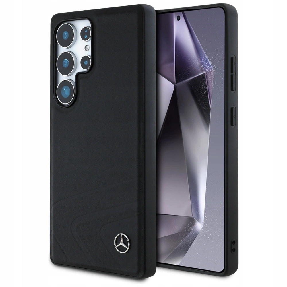 Pouzdro Mercedes Leather Horizontal Debossed Curves MagSafe pro Samsung Galaxy