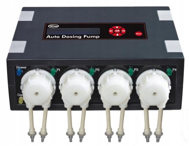 Levně Dávkovací Čerpadlo Pro Mořské Akvárium Dávkovač Tekutiny 4KANÁLOVÝ Ryby