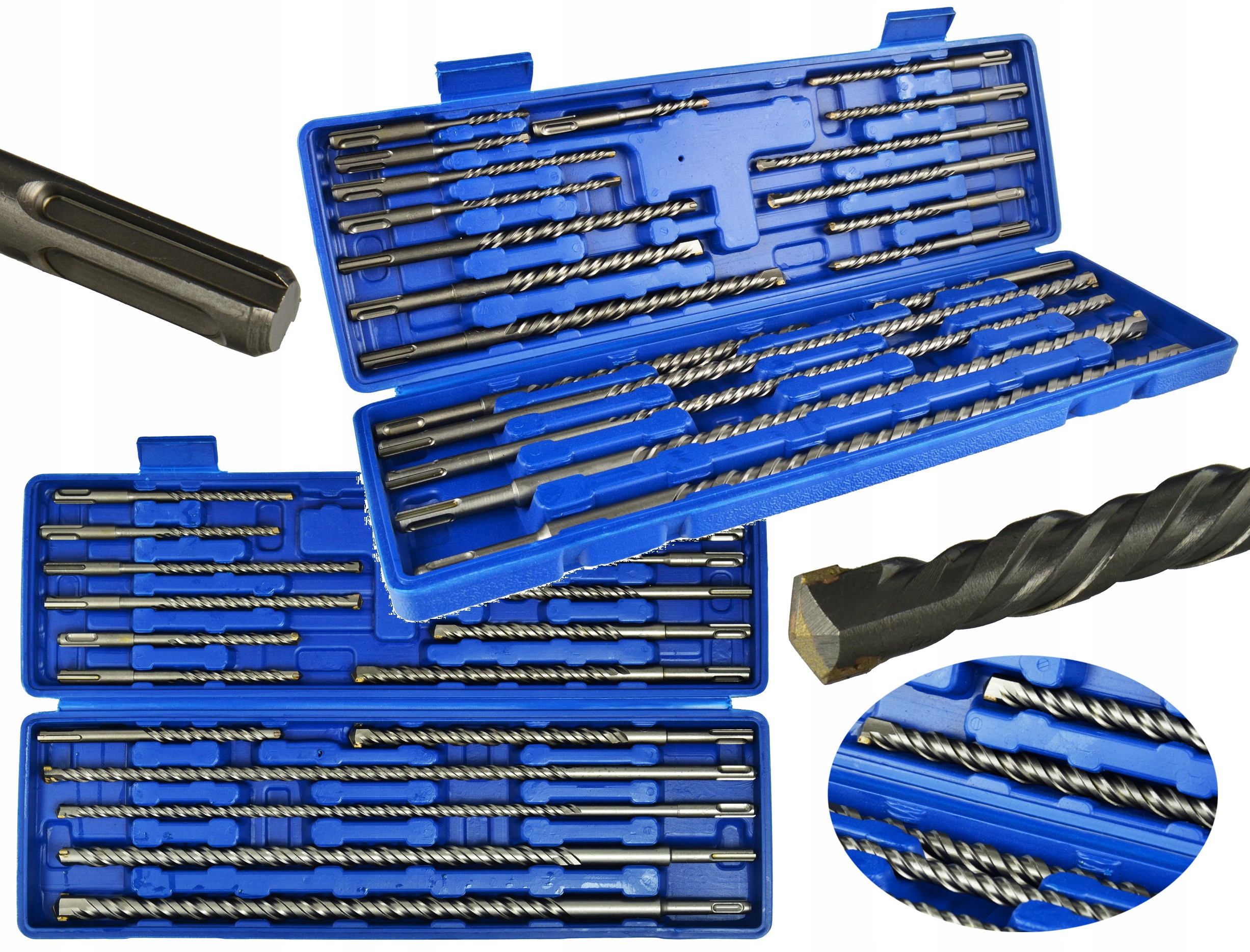 Wiertła Do Betonu Sds Plus 5-20mm Zestaw Wierteł 20 Sztuk