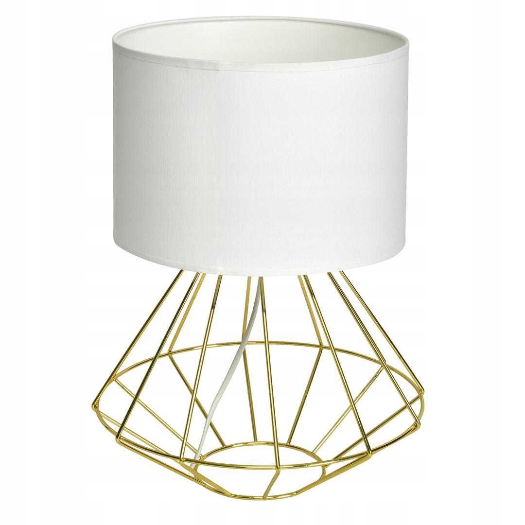 Stolní lampa Lupo bílá zlatá E27 noční zlatá