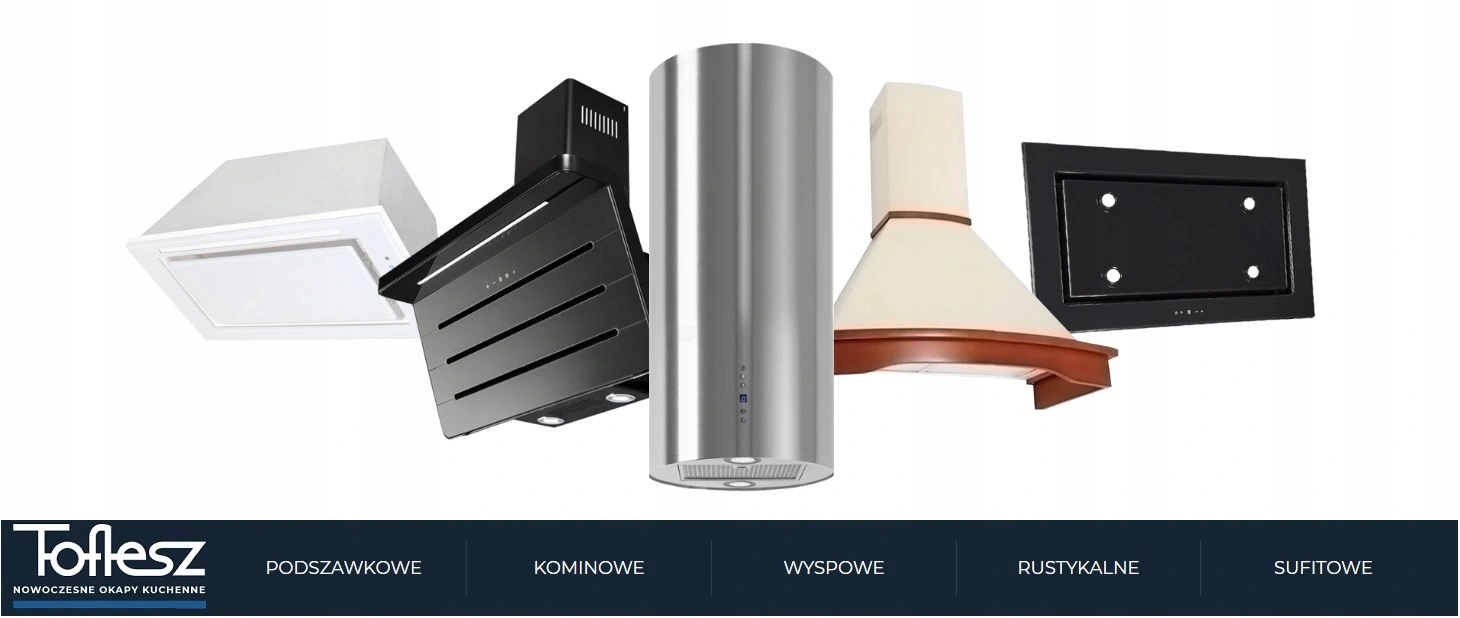 Okap Toflesz Linea Glass Czarny 60cm. LED + pilot Maksymalna wydajność 700 m³/h