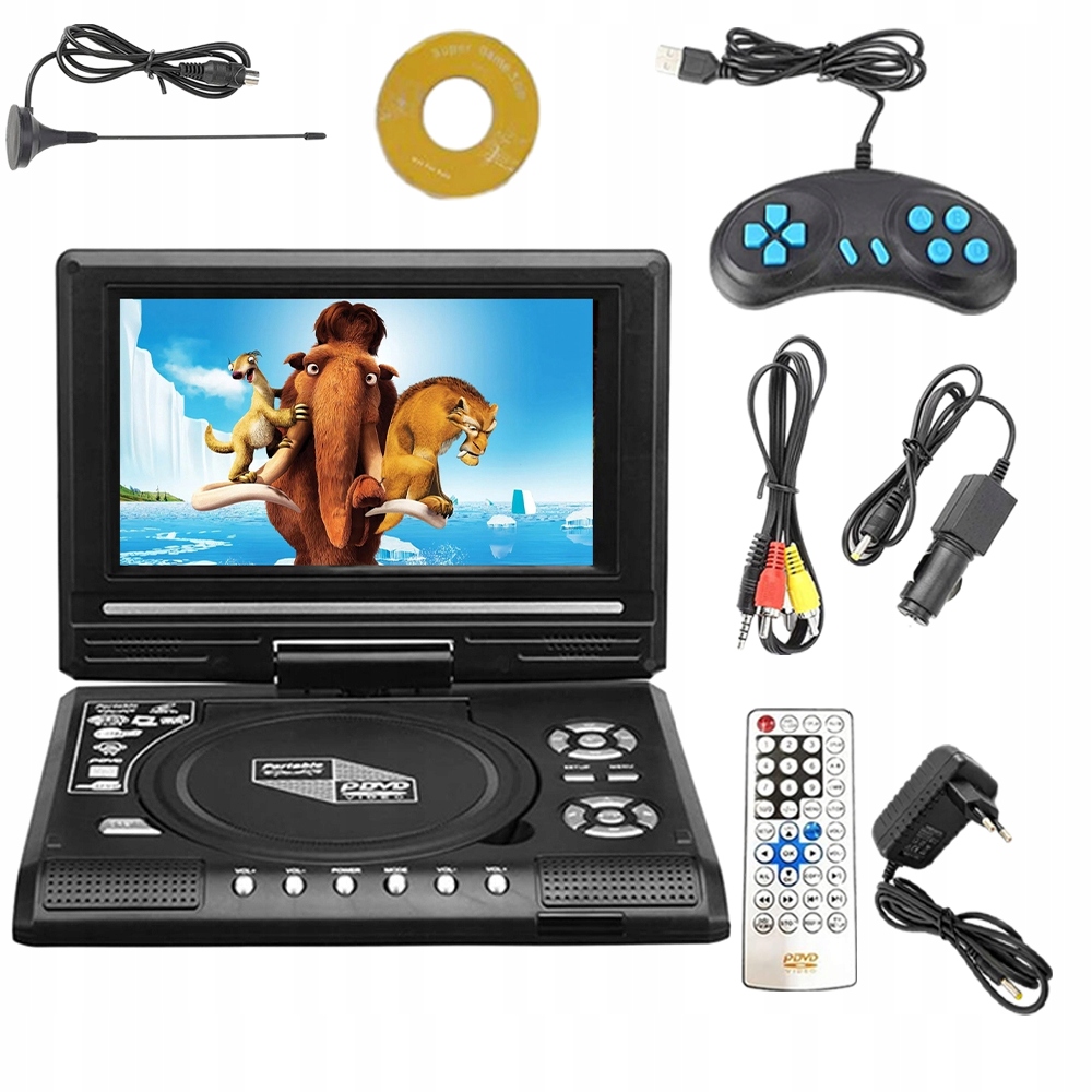 Přenosný 7,8" DVD Přehrávač Do Auta S Otočnou Obrazovkou