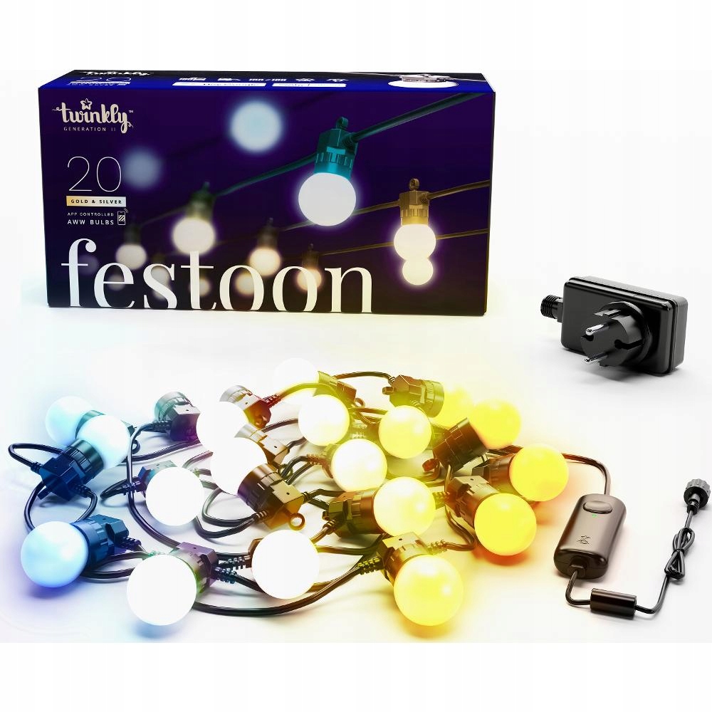 Festoon Gen II venkovní 20 Aww Led Twinkly TWF020GOP-BEU 10 m