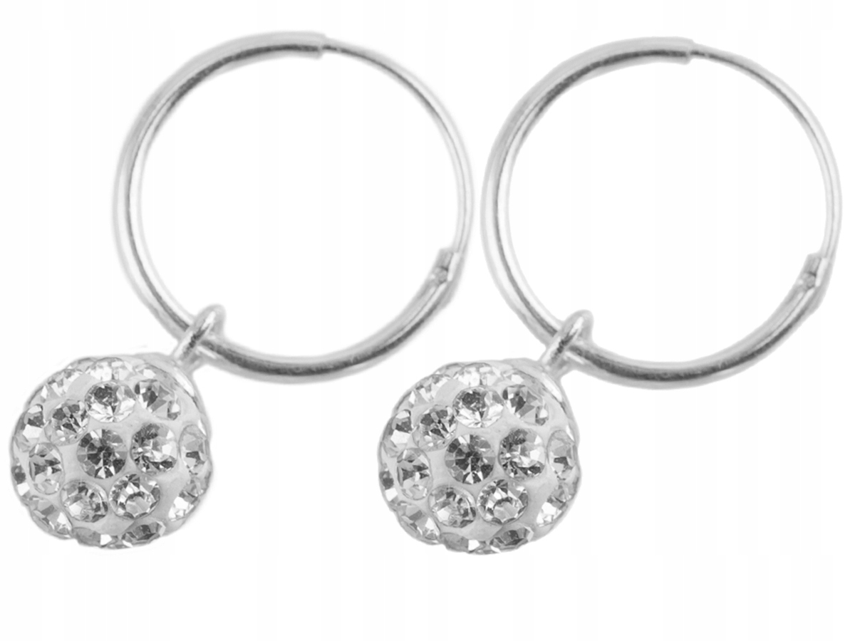 

Versil kolczyki koła 12 mm kulki 8 mm Swar Srebro