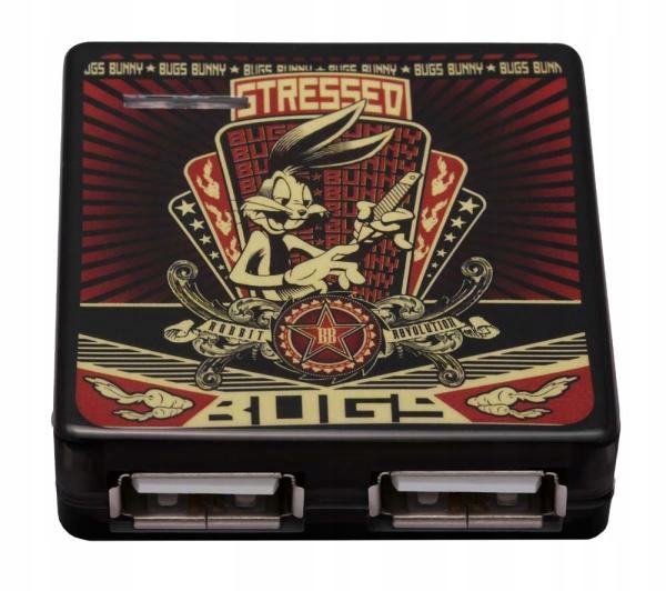 Hub 4x USB-A High Speed| MODECOM Revolution Bugs Looney Tune|zabaw. grafika