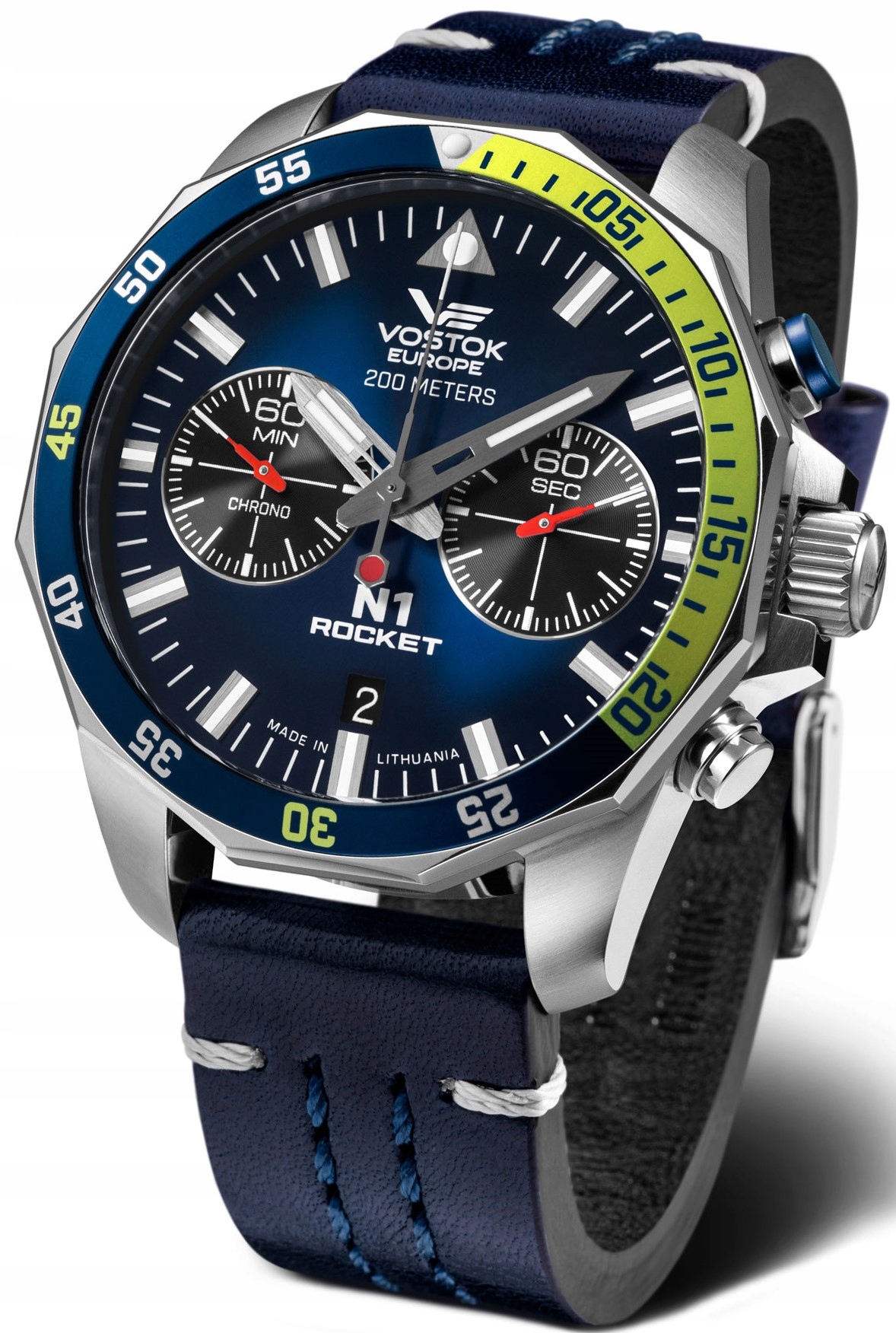 Nové originální hodinky Vostok Europe 6S21-225A708 Rocket N-1 Chron Limited