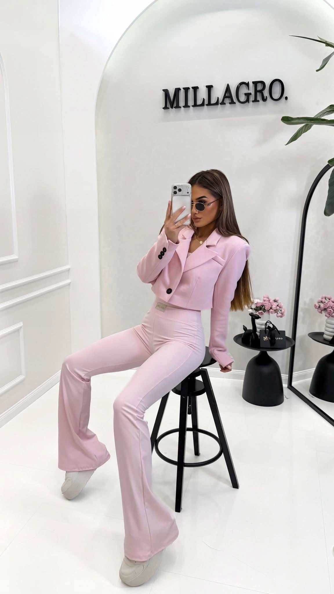 Legíny Zvony Evelyn Pudrově Růžové Uni Millagro