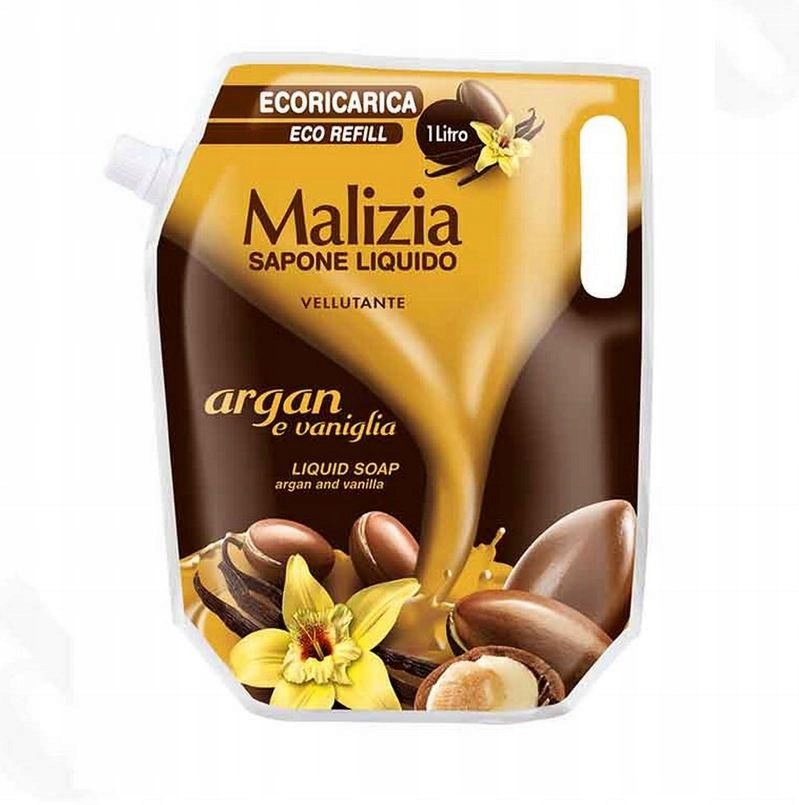 Malizia, tekuté mýdlo, argan&vanilia, zásoba, 1000 ml 1 ks
