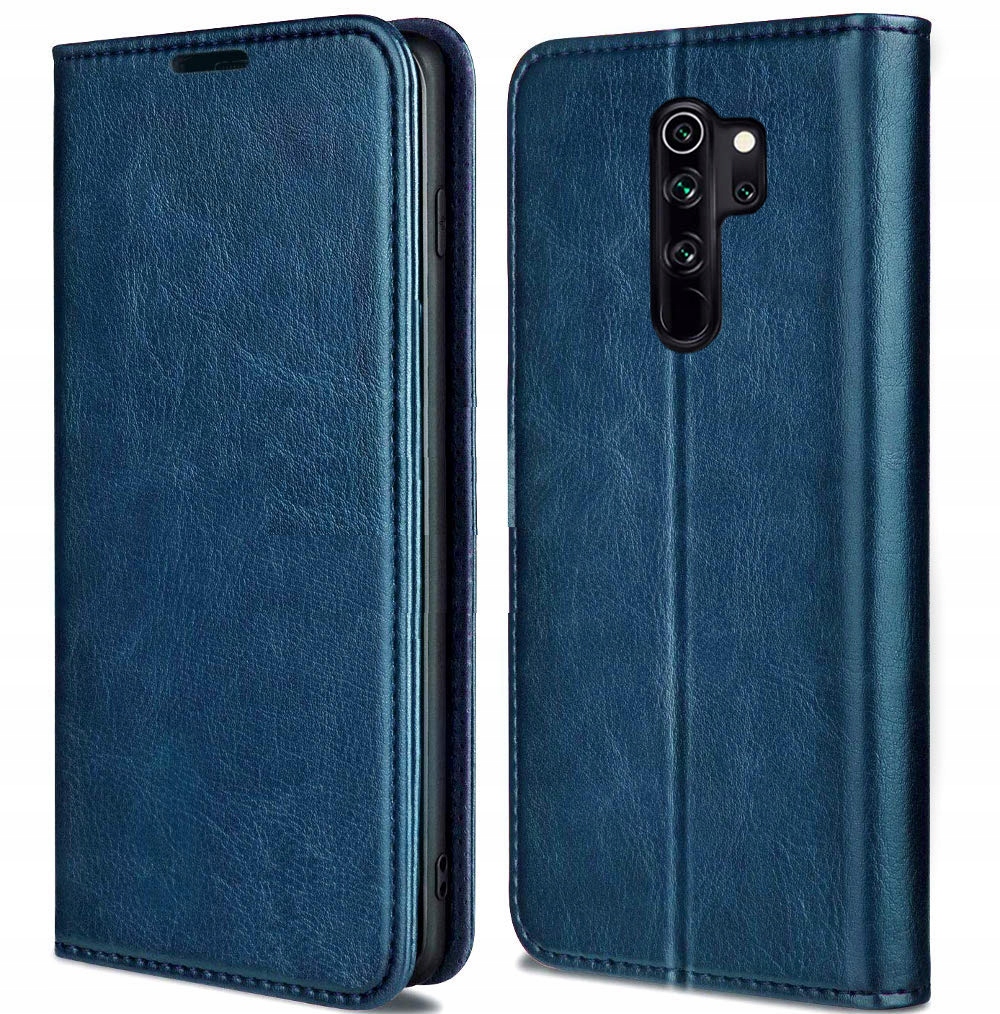 

Etui Skórzane Na Magnes + Szkło do Xiaomi Redmi 9